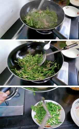 韭菜炒肉丝成品